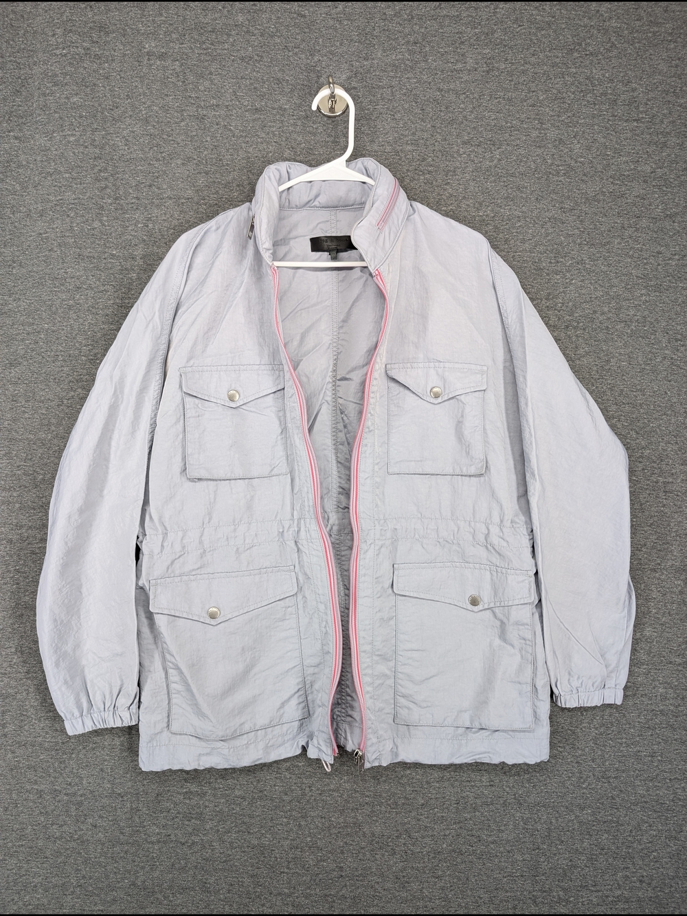 Rag & bone "Minke" Nylon Zip-Front Oversized Jacket